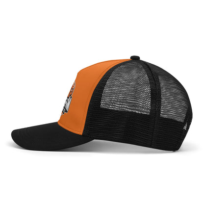 Grissom Men's Soccer Printed Logo Mesh Orange Baseball Cap