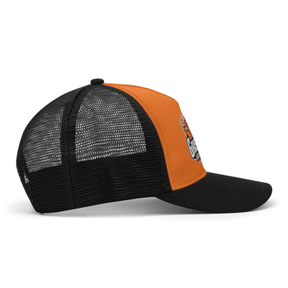 Grissom Men's Soccer Printed Logo Mesh Orange Baseball Cap