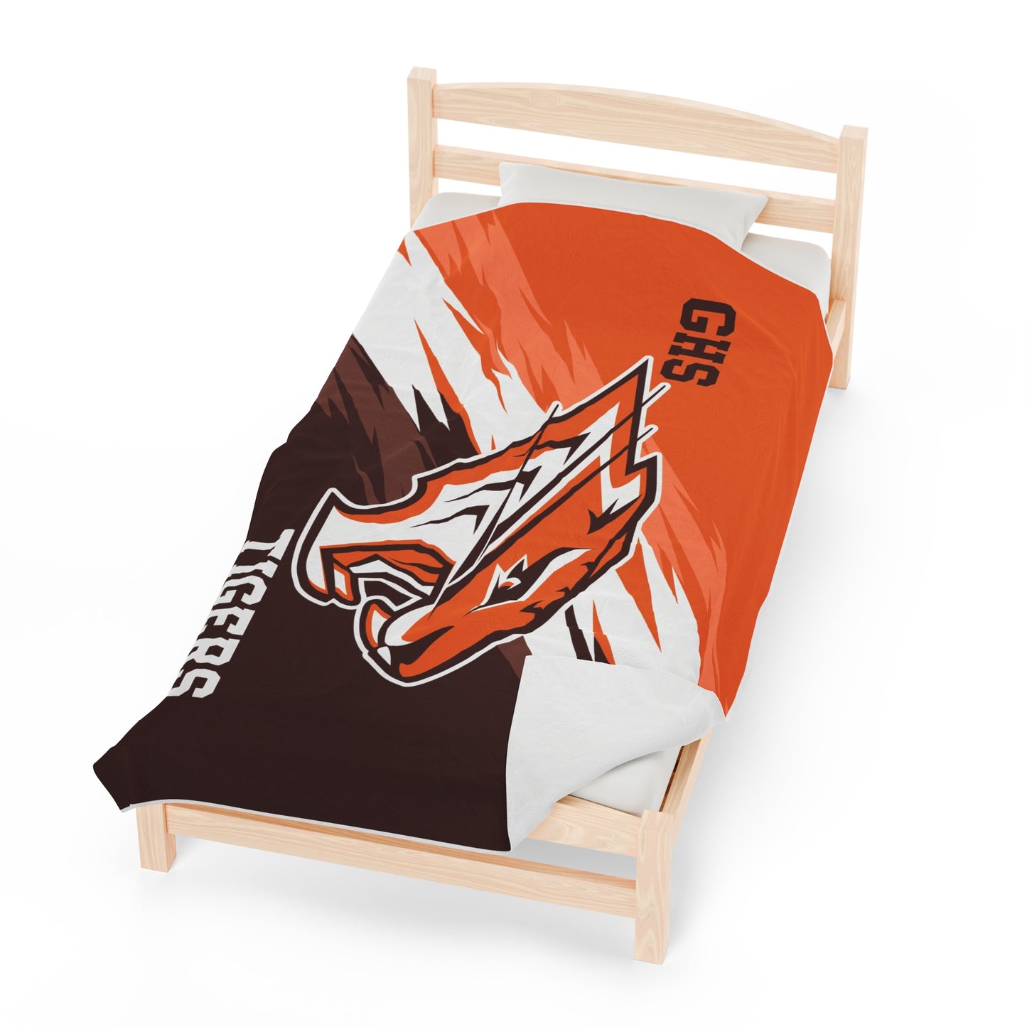 GHS Tigers Logo Velveteen Plush Blanket