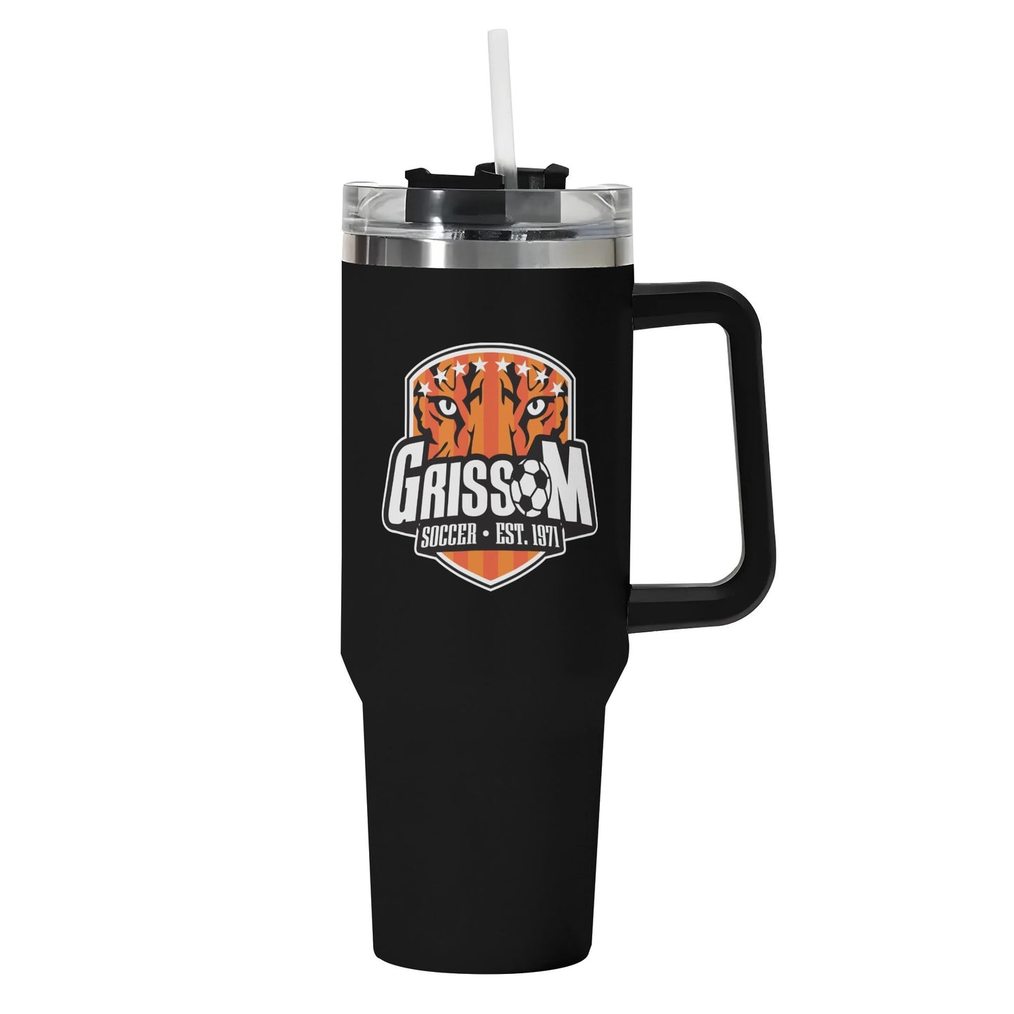 Grissom Soccer Logo 40oz Stainless Steel Tumbler