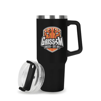 Grissom Soccer Logo 40oz Stainless Steel Tumbler