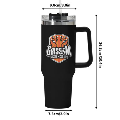 Grissom Soccer Logo 40oz Stainless Steel Tumbler