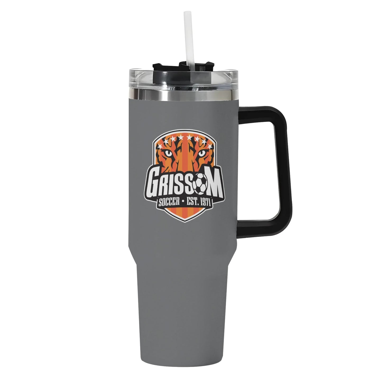 Grissom Soccer Logo 40oz Stainless Steel Tumbler