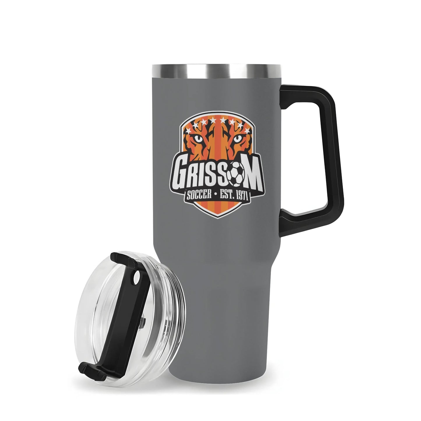 Grissom Soccer Logo 40oz Stainless Steel Tumbler