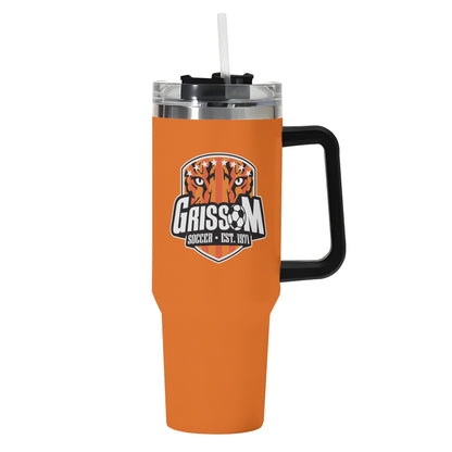 Grissom Soccer Logo 40oz Stainless Steel Tumbler