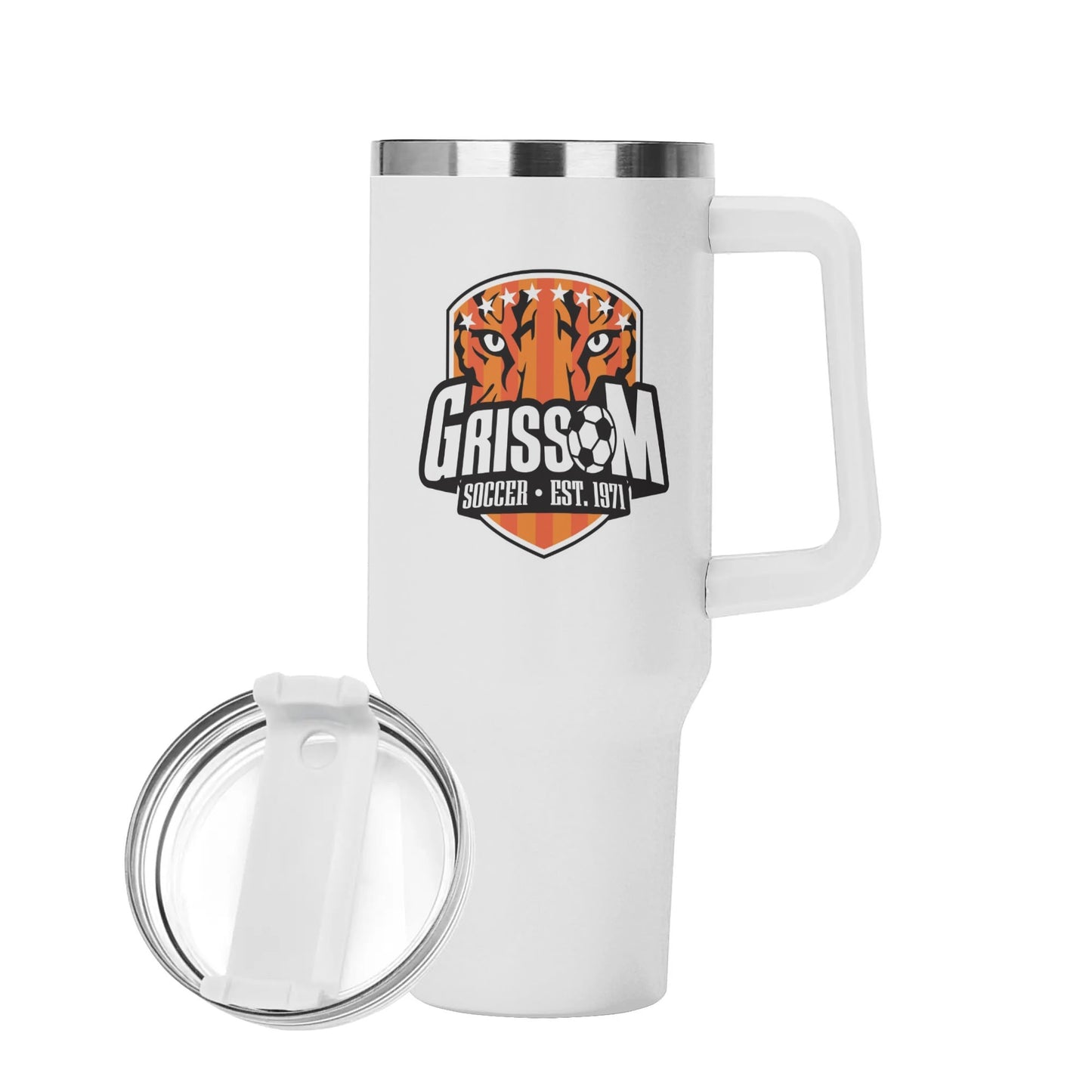 Grissom Mens Soccer 40oz Stainless Steel Tumbler