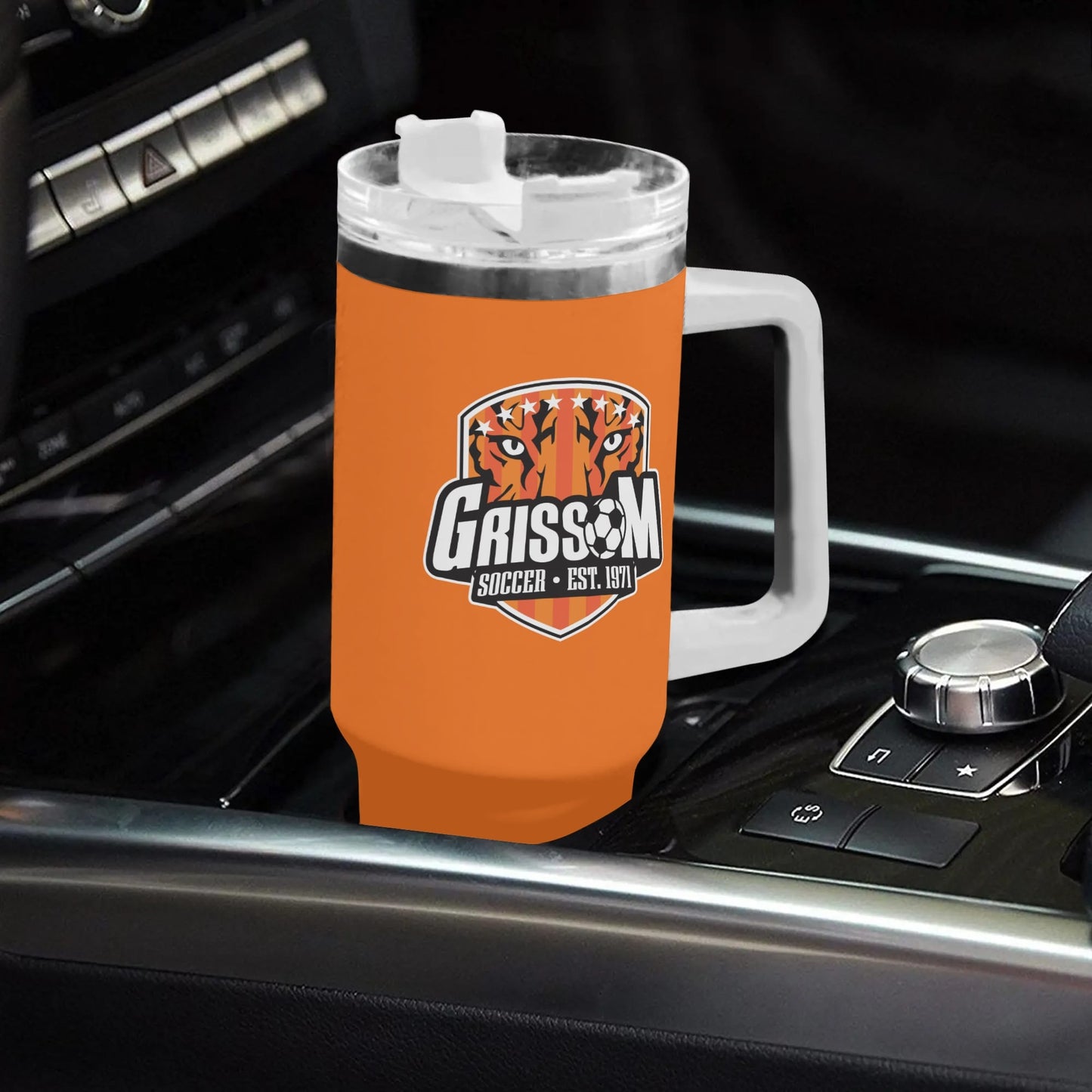 Grissom Mens Soccer 40oz Stainless Steel Tumbler