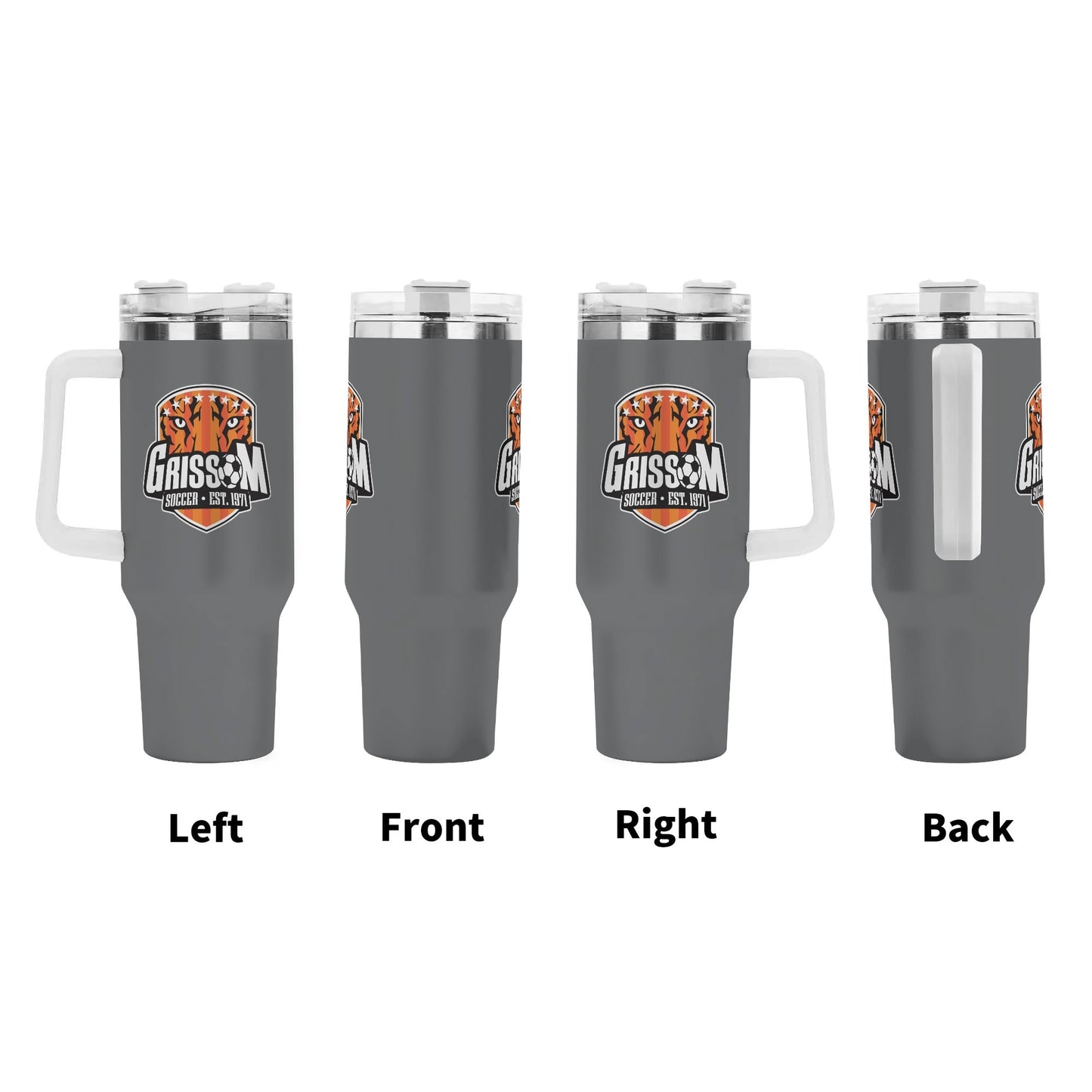 Grissom Mens Soccer 40oz Stainless Steel Tumbler