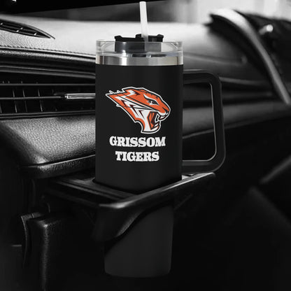 Grissom Tigers Logo 40oz Stainless Steel Tumbler