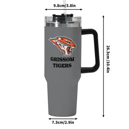 Grissom Tigers Logo 40oz Stainless Steel Tumbler