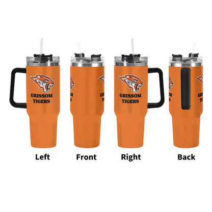 Grissom Tigers Logo 40oz Stainless Steel Tumbler