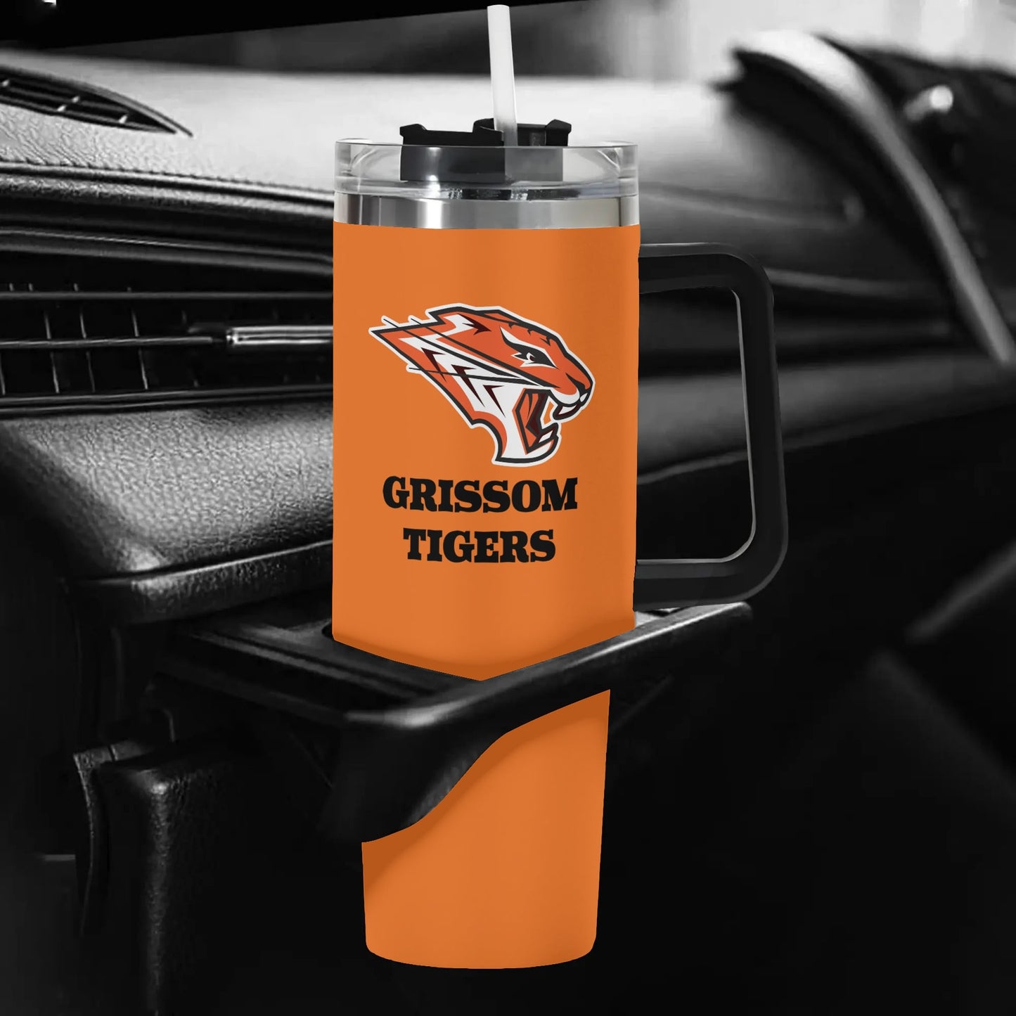 Grissom Tigers Logo 40oz Stainless Steel Tumbler