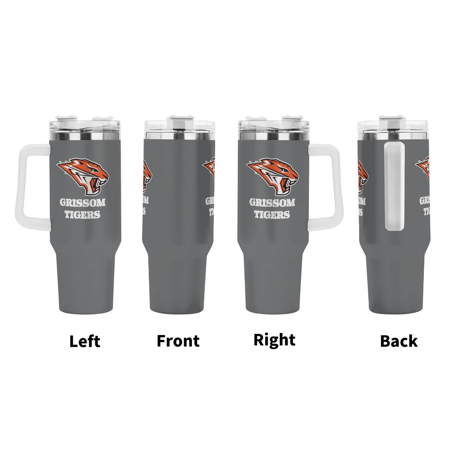 Grissom Tigers 40oz Stainless Steel Tumbler