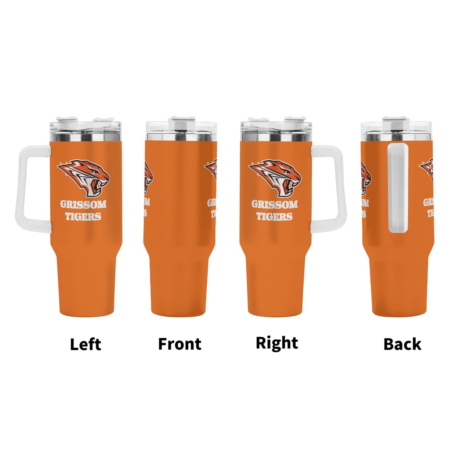 Grissom Tigers 40oz Stainless Steel Tumbler