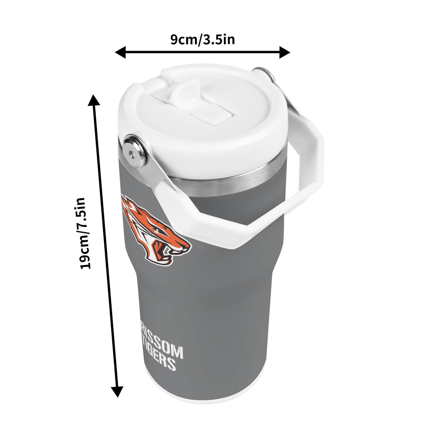 Grissom Tigers 20oz Stainless Steel Water Bottle