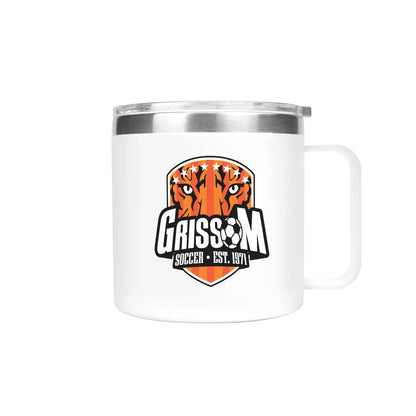 Grissom Mens Soccer 14oz Stainless Steel Coffee Mug