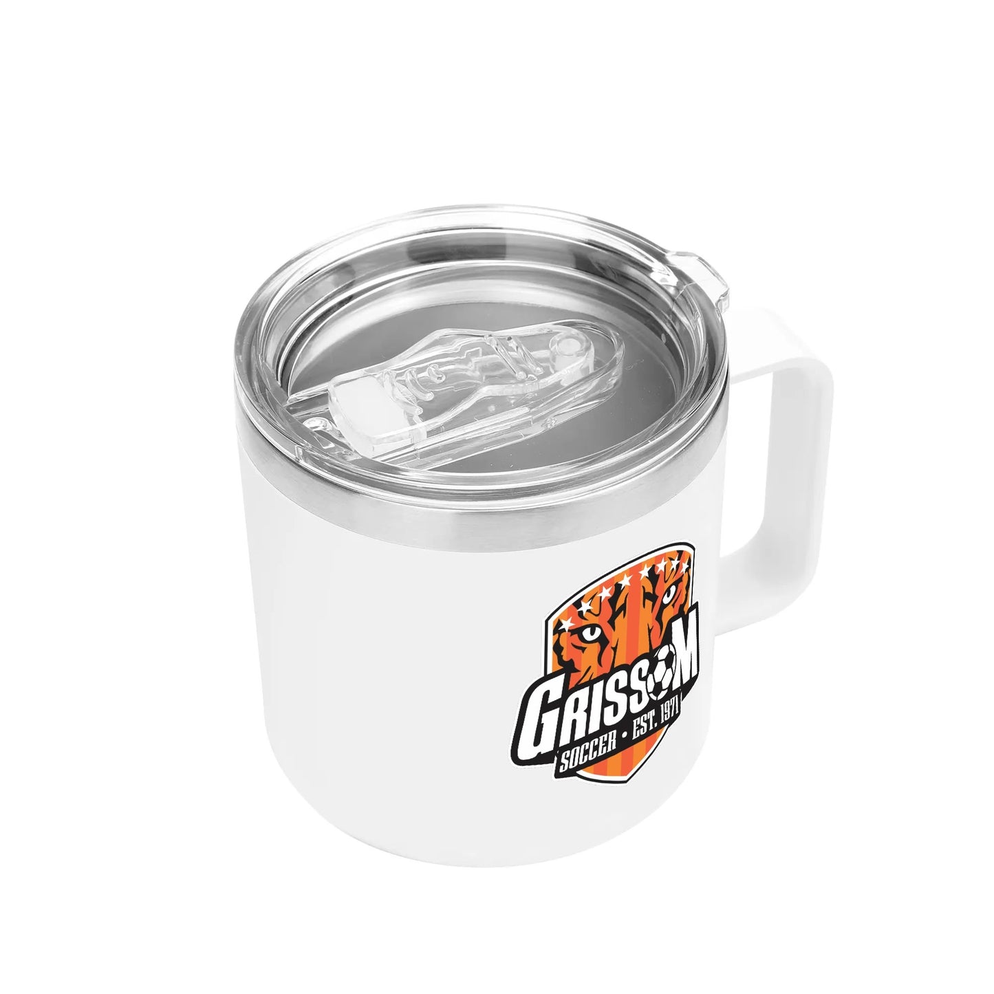 Grissom Mens Soccer 14oz Stainless Steel Coffee Mug