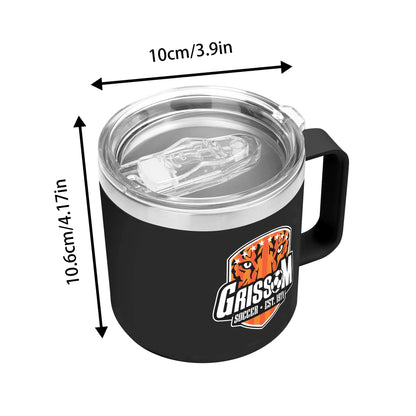 Grissom Mens Soccer 14oz Stainless Steel Coffee Mug