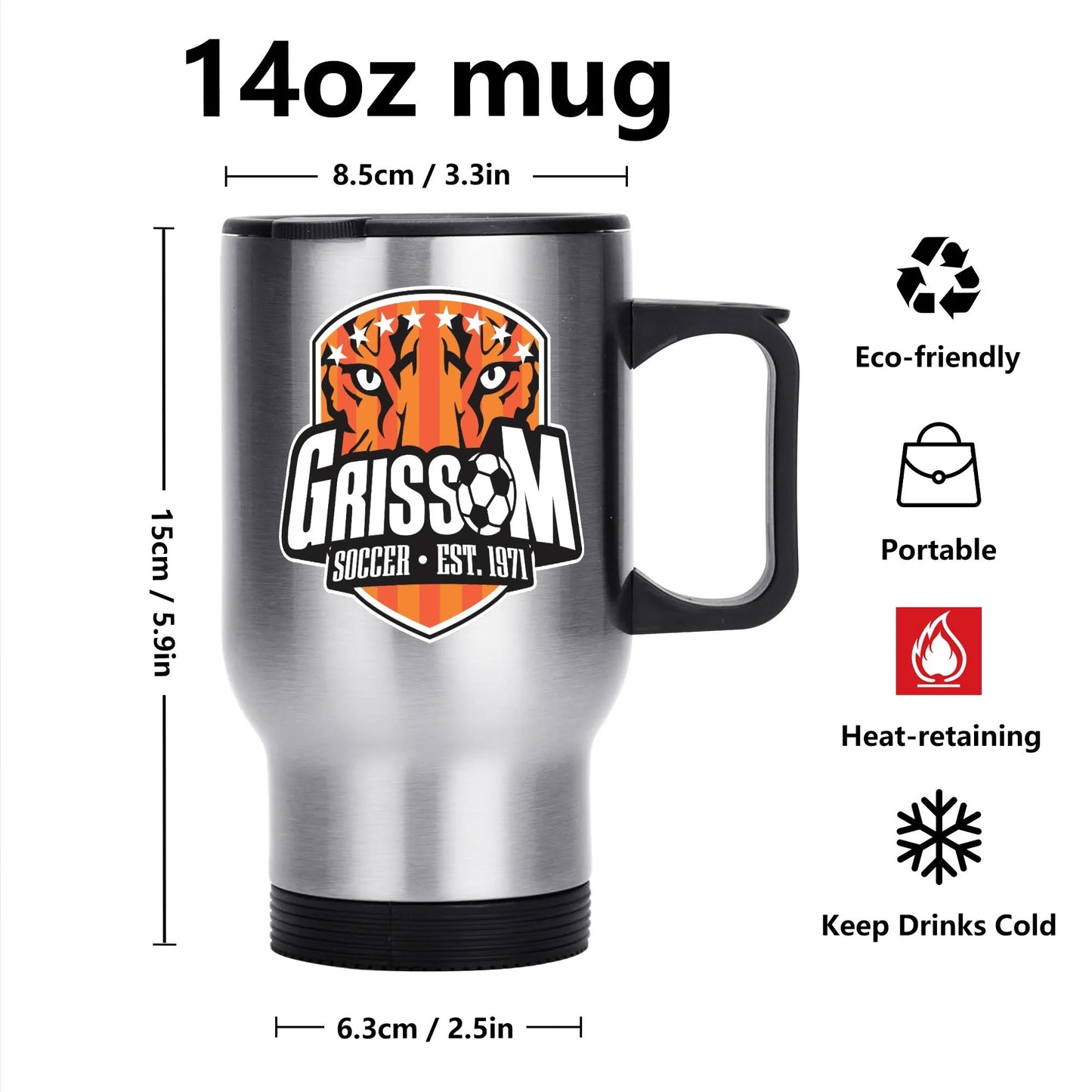 Grissom Soccer Logo Coffee Mug (14 oz)