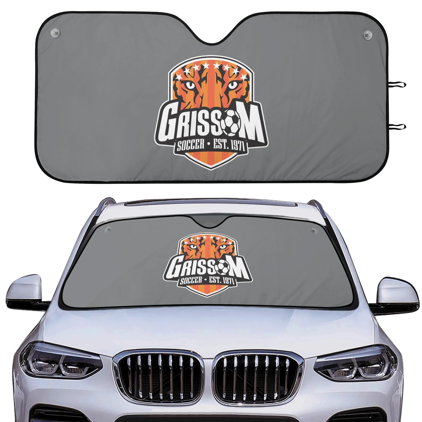 Grissom Soccer Logo Car Auto Sun Shade