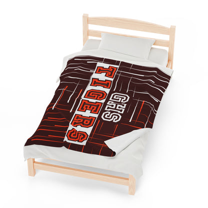 GHS Tigers Lines Velveteen Plush Blanket