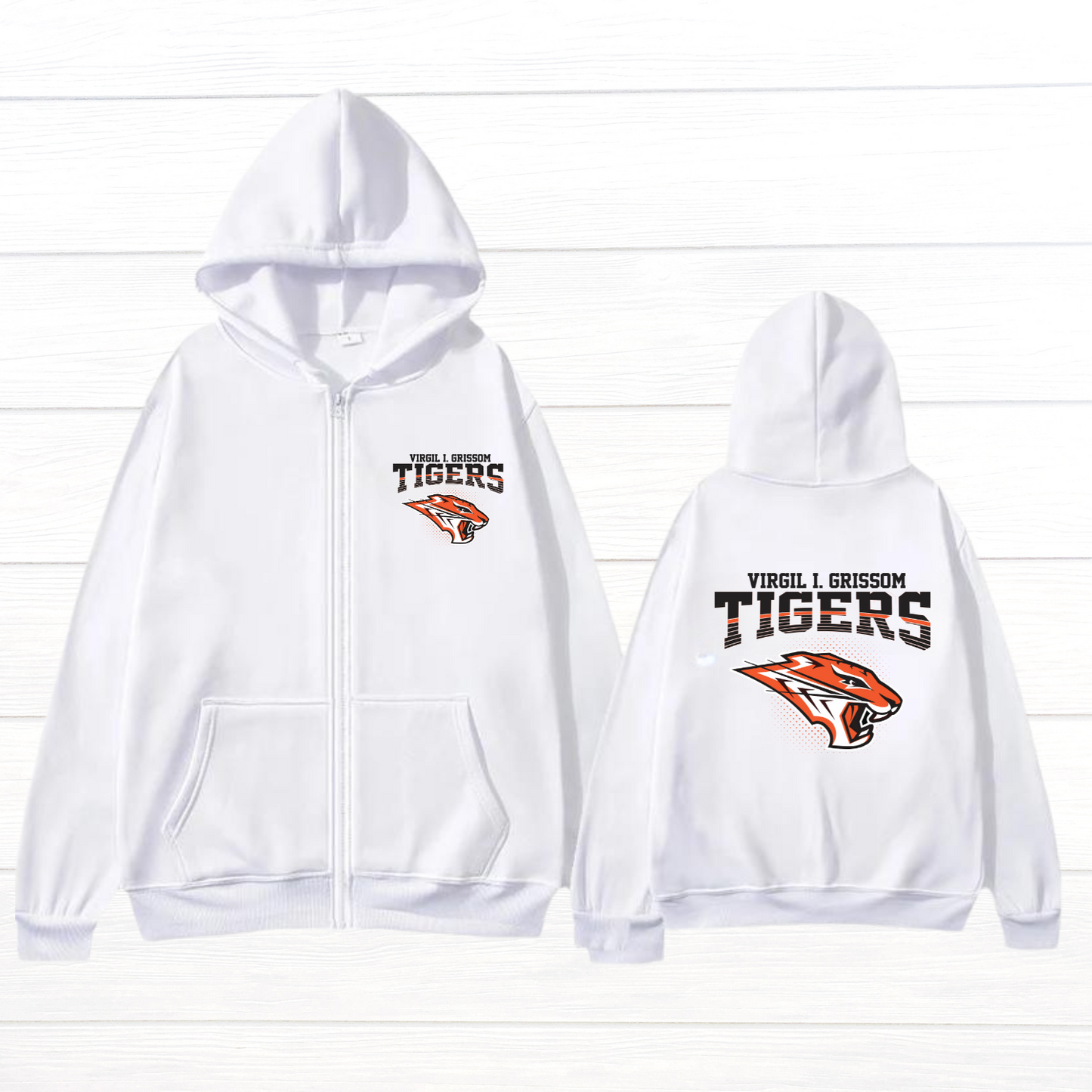 Front/Back Grissom Tigers Zippered