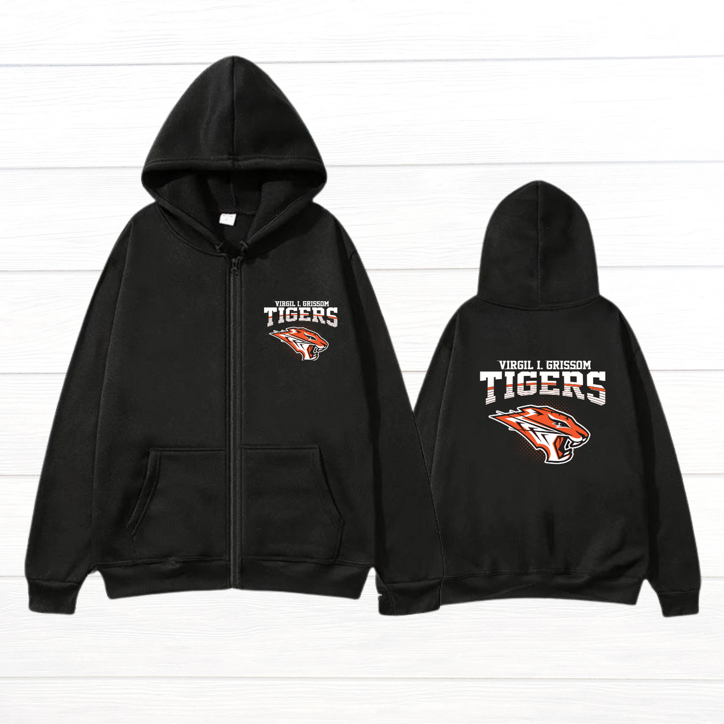 Front/Back Grissom Tigers Zippered