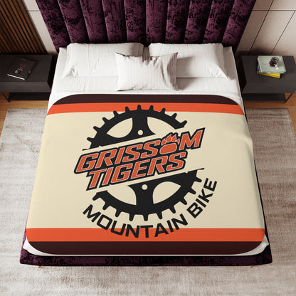 Grissom Mountain Gears Orange/Brown SHERPA Blanket