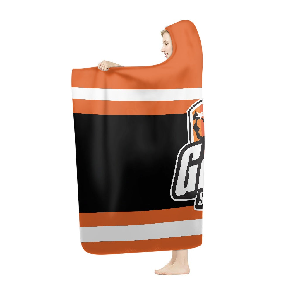 Grissom Soccer Orange Hooded Blanket