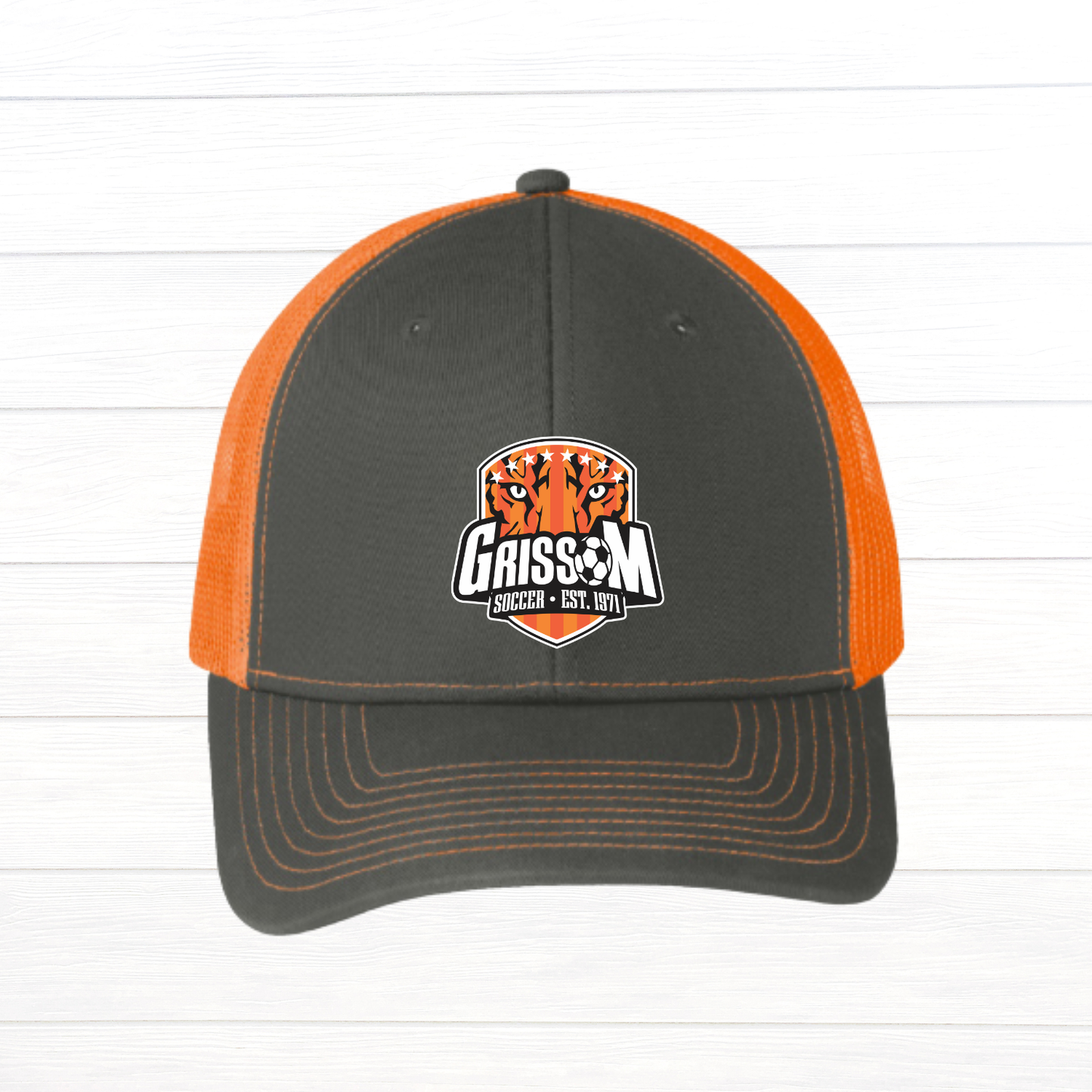 Grissom Sports Patch Logo Two-Toned Snapback Trucker Cap