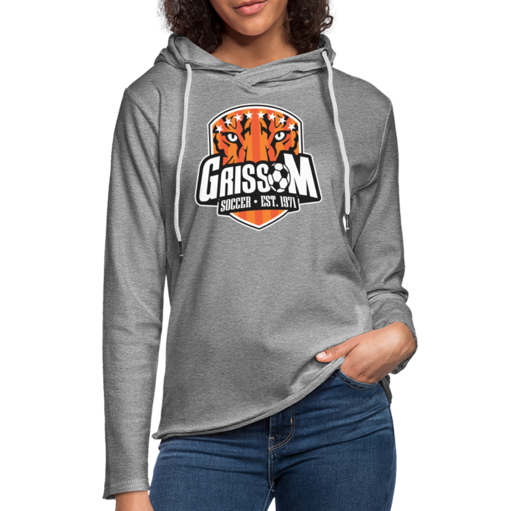 Grissom Soccer Logo Unisex Lightweight Terry Hoodie - heather gray