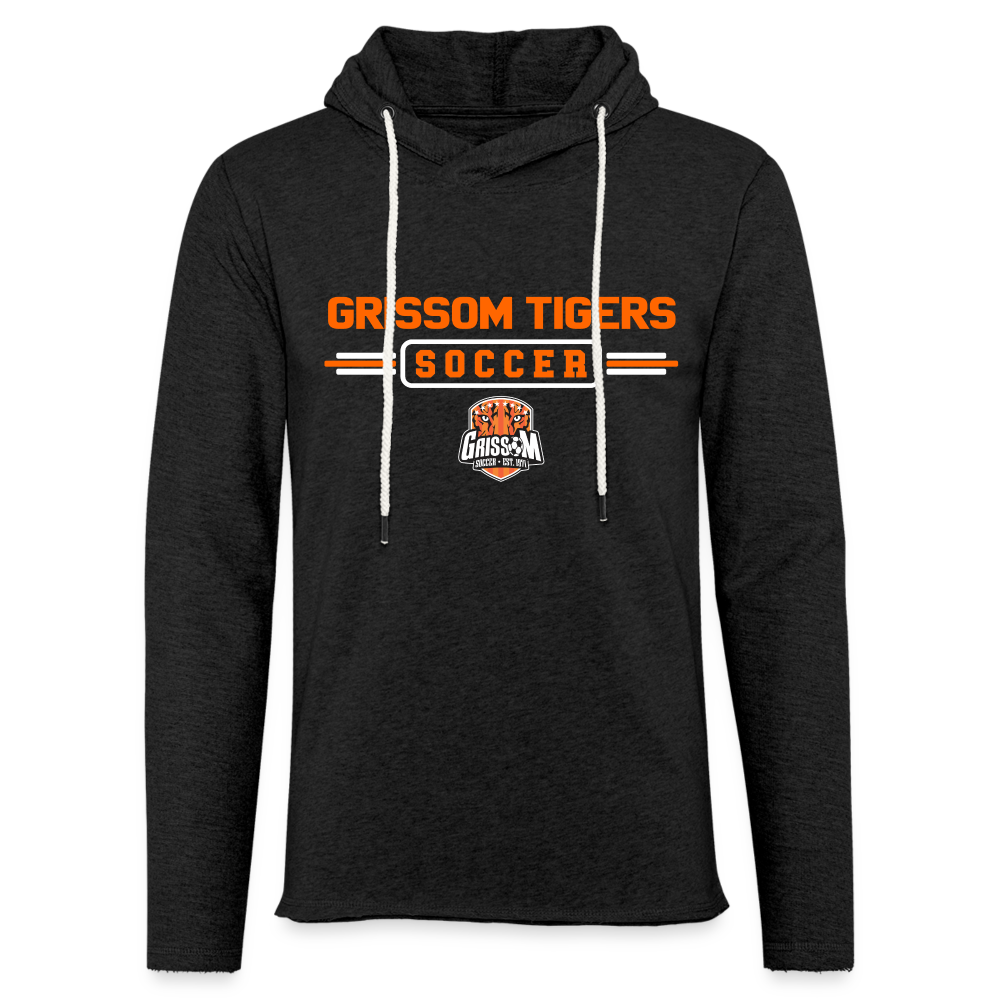 Grissom Tigers Soccer Logo Unisex Lightweight Terry Hoodie - charcoal grey