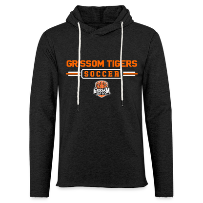 Grissom Tigers Soccer Logo Unisex Lightweight Terry Hoodie - charcoal grey