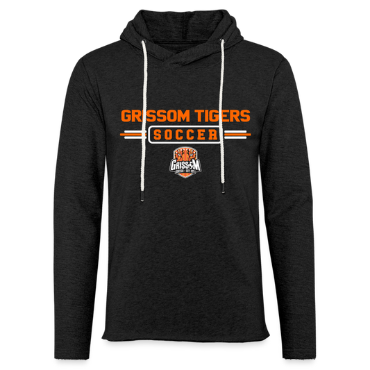 Grissom Tigers Soccer Logo Unisex Lightweight Terry Hoodie - charcoal grey