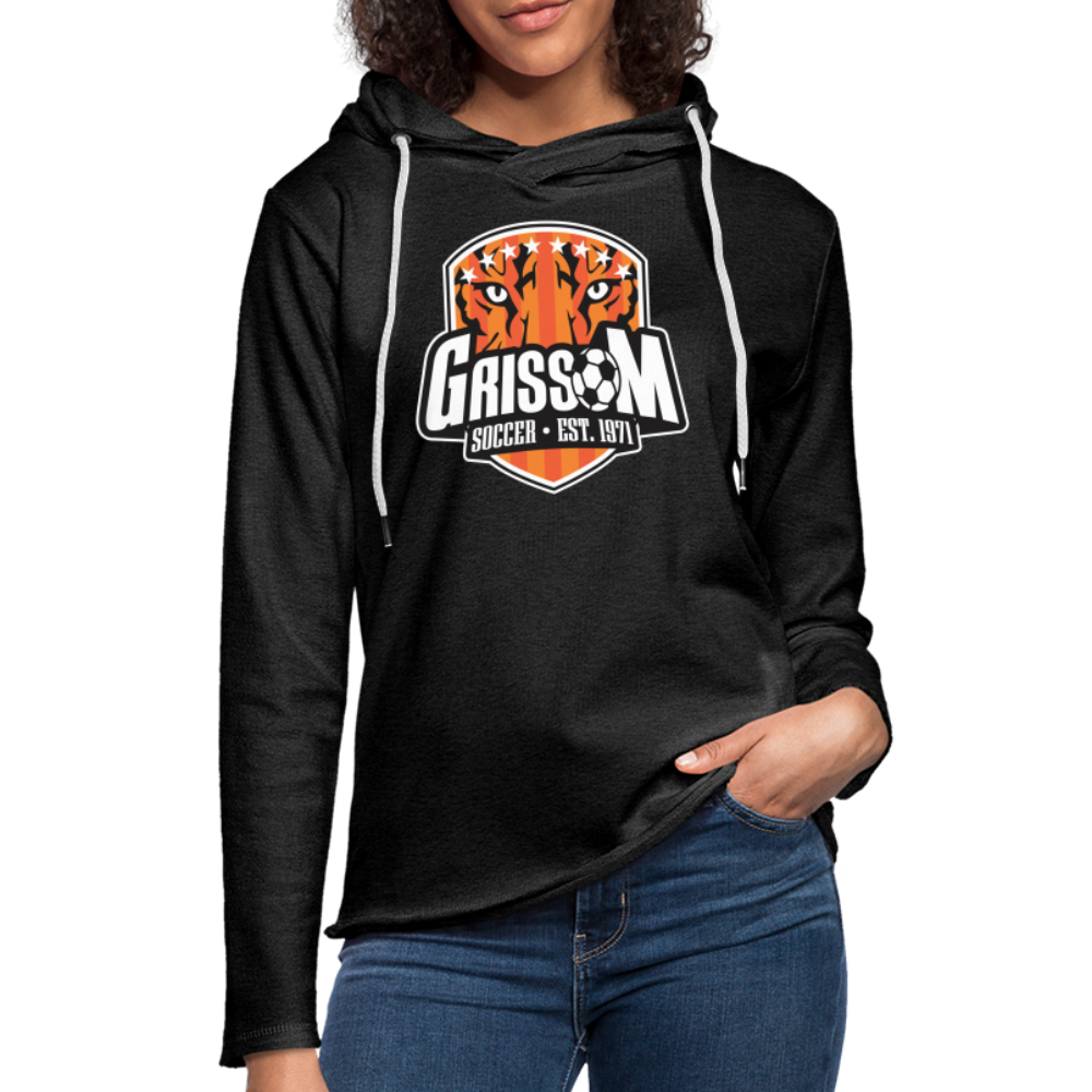 Grissom Soccer Logo Unisex Lightweight Terry Hoodie - charcoal grey