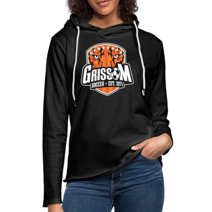 Grissom Soccer Logo Unisex Lightweight Terry Hoodie - charcoal grey