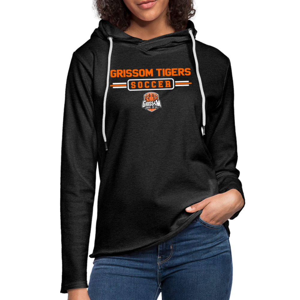 Grissom Tigers Soccer Logo Unisex Lightweight Terry Hoodie - charcoal grey