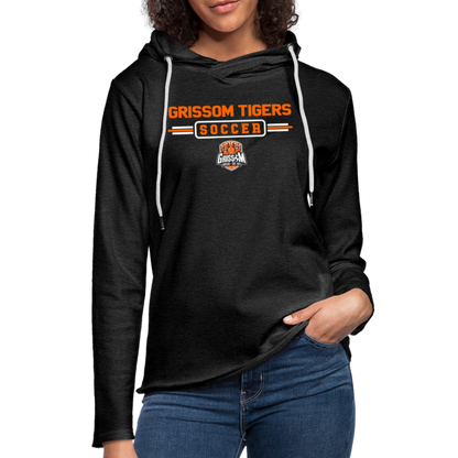 Grissom Tigers Soccer Logo Unisex Lightweight Terry Hoodie - charcoal grey