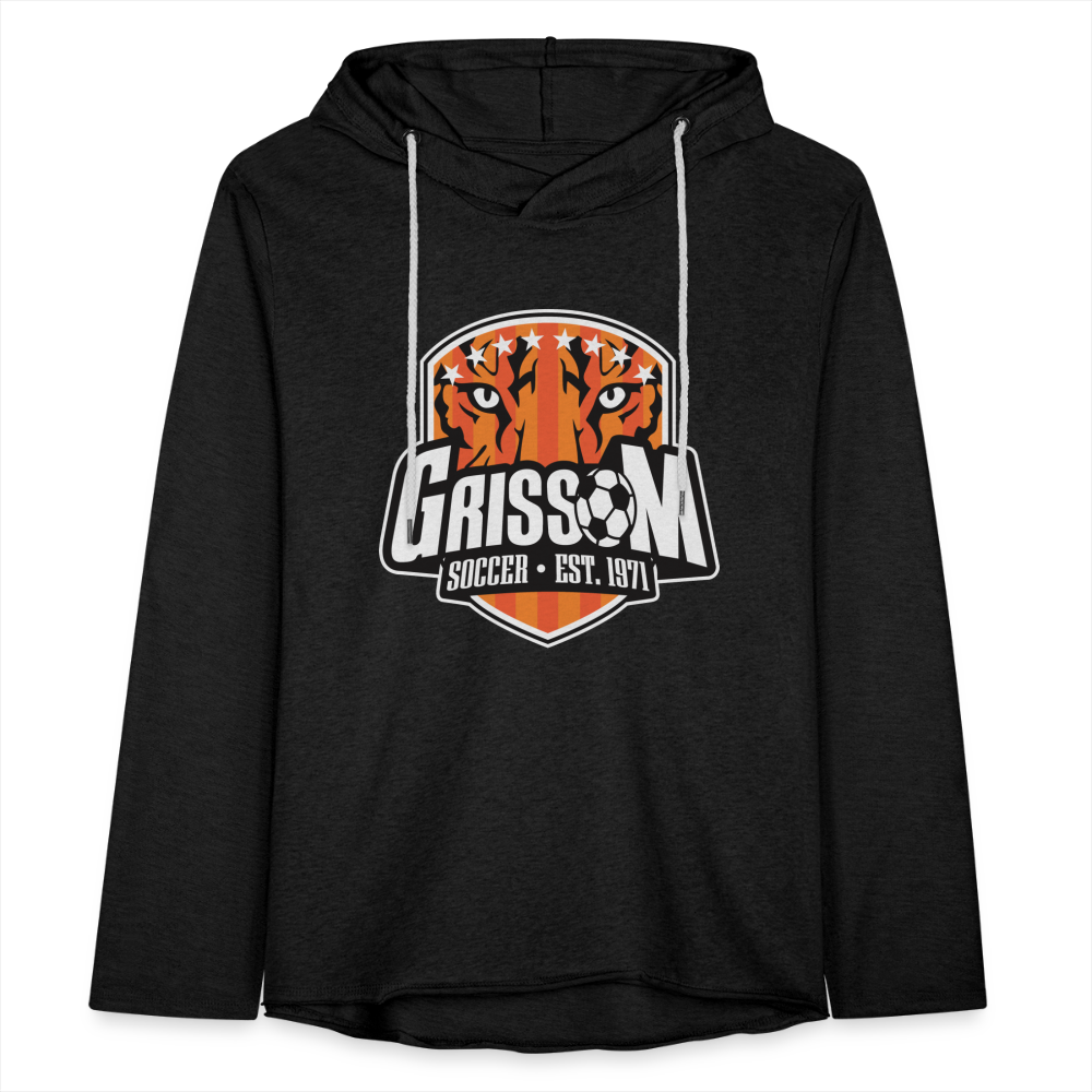 Grissom Soccer Logo Unisex Lightweight Terry Hoodie - charcoal grey