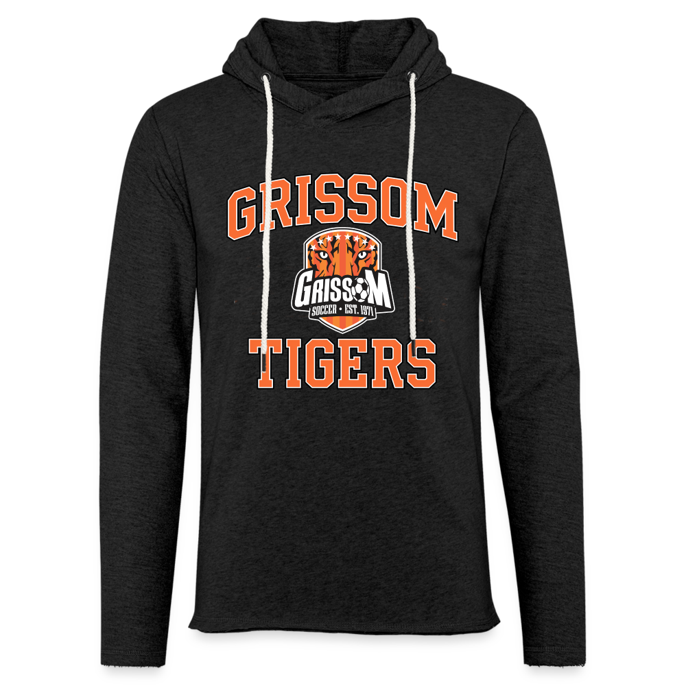 Grissom Tigers Soccer Unisex Lightweight Terry Hoodie - charcoal grey