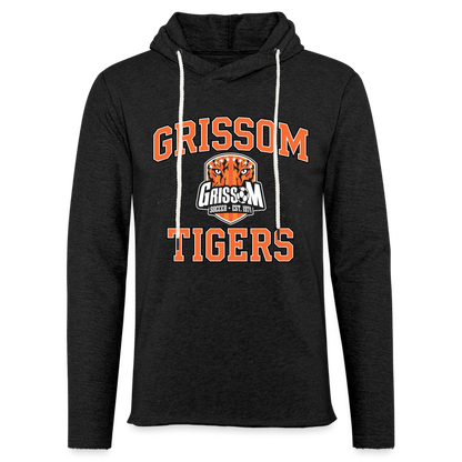 Grissom Tigers Soccer Unisex Lightweight Terry Hoodie - charcoal grey