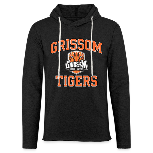 Grissom Tigers Soccer Unisex Lightweight Terry Hoodie - charcoal grey