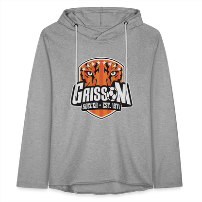 Grissom Soccer Logo Unisex Lightweight Terry Hoodie - heather gray