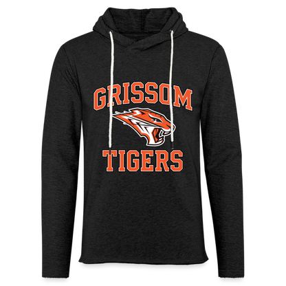 Grissom Tigers Logo Unisex Lightweight Terry Hoodie - charcoal grey