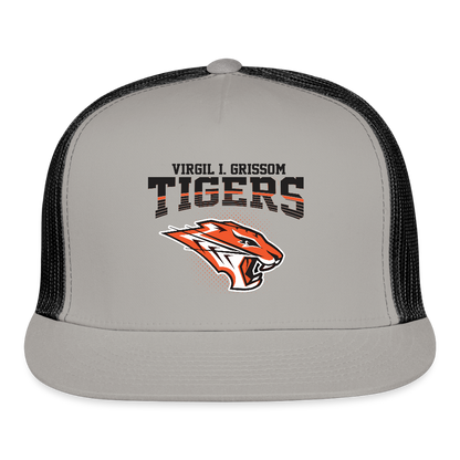 Grissom Tigers Print Trucker Hat - gray/black
