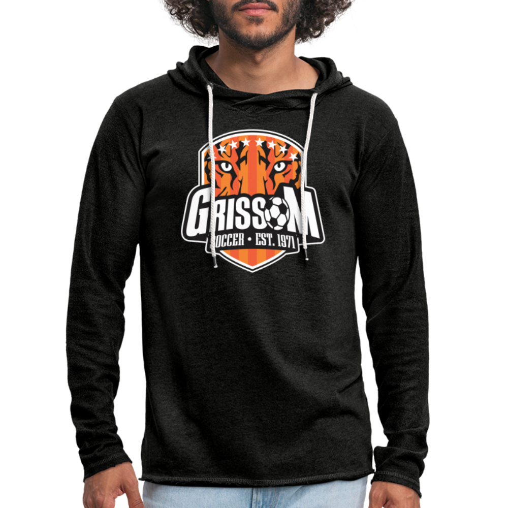 Grissom Soccer Logo Unisex Lightweight Terry Hoodie - charcoal grey