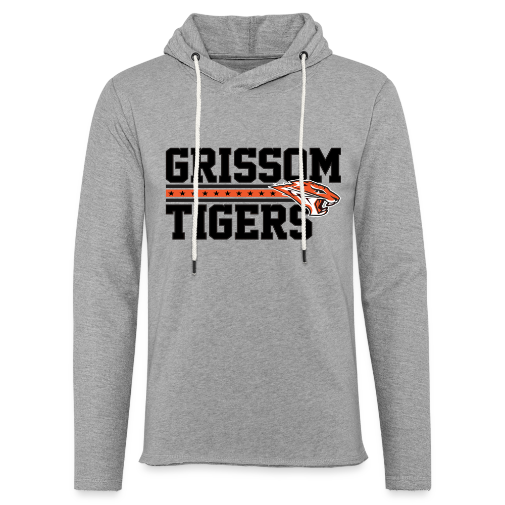 Grissom Tigers Logo Unisex Lightweight Hoodie - heather gray