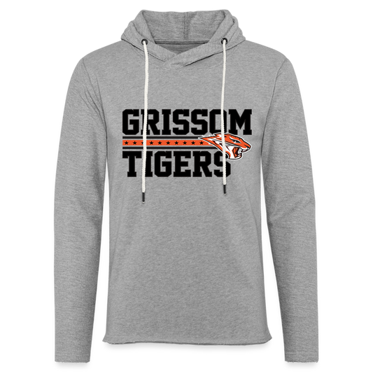 Grissom Tigers Logo Unisex Lightweight Hoodie - heather gray