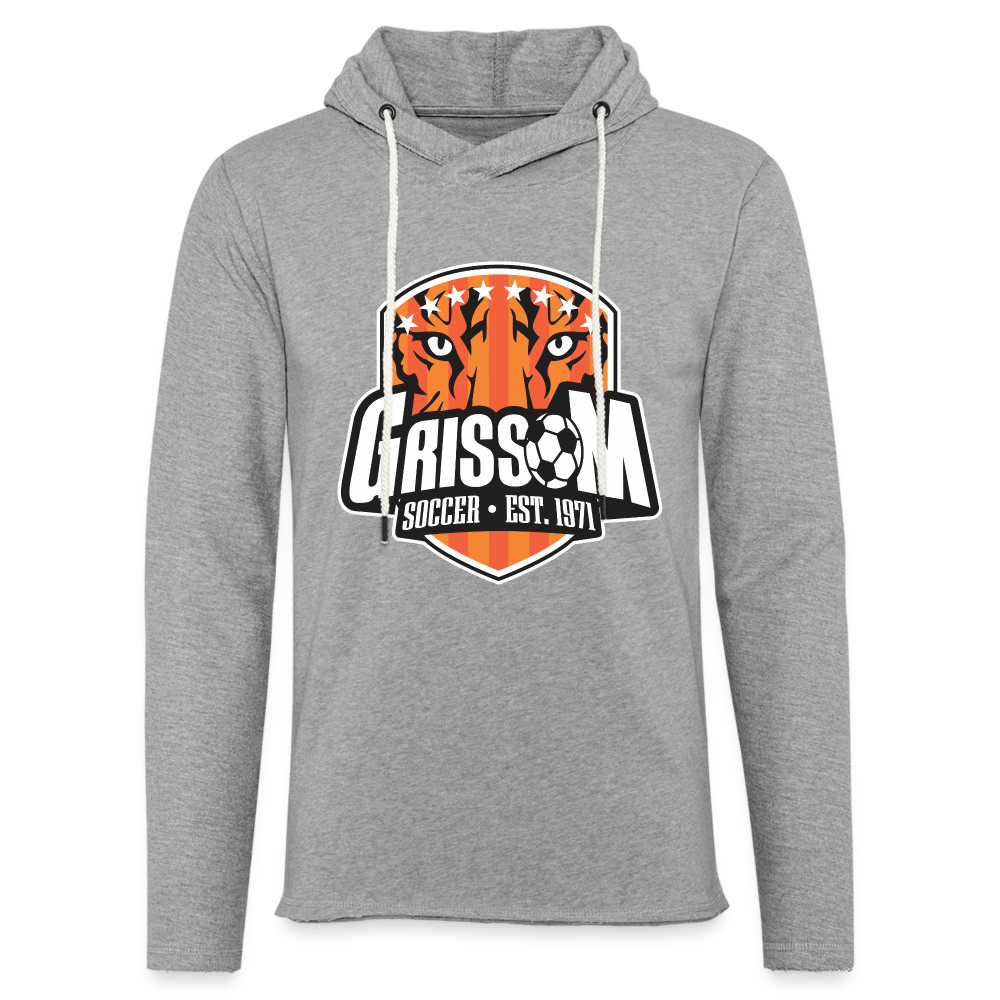 Grissom Soccer Logo Unisex Lightweight Terry Hoodie - heather gray