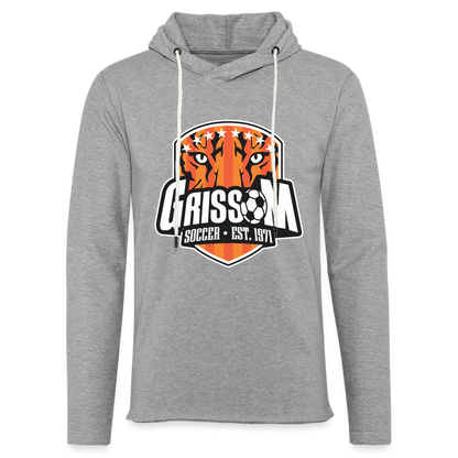 Grissom Soccer Logo Unisex Lightweight Terry Hoodie - heather gray